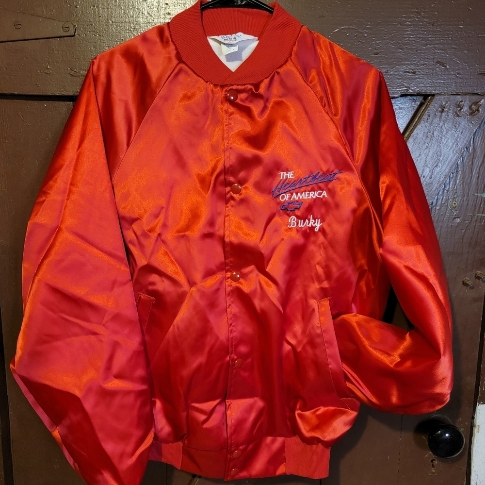 Vintage Chevorlet Satin jacket sz M